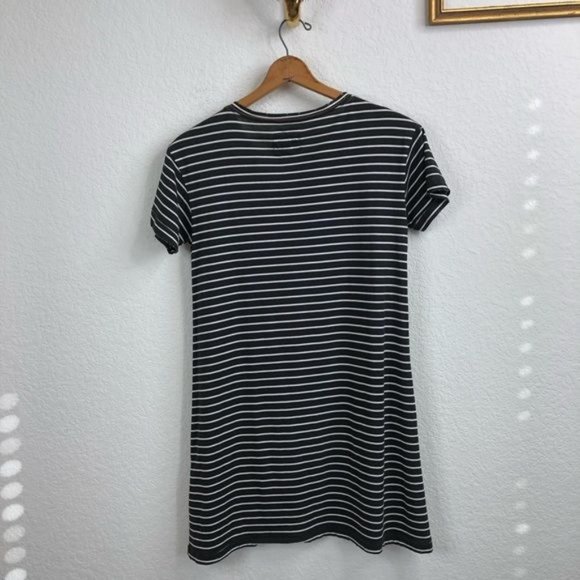 Current/Elliott The Beatnik Striped T Shirt Dress In Vintage Stripe Distressed - Picture 5 of 9